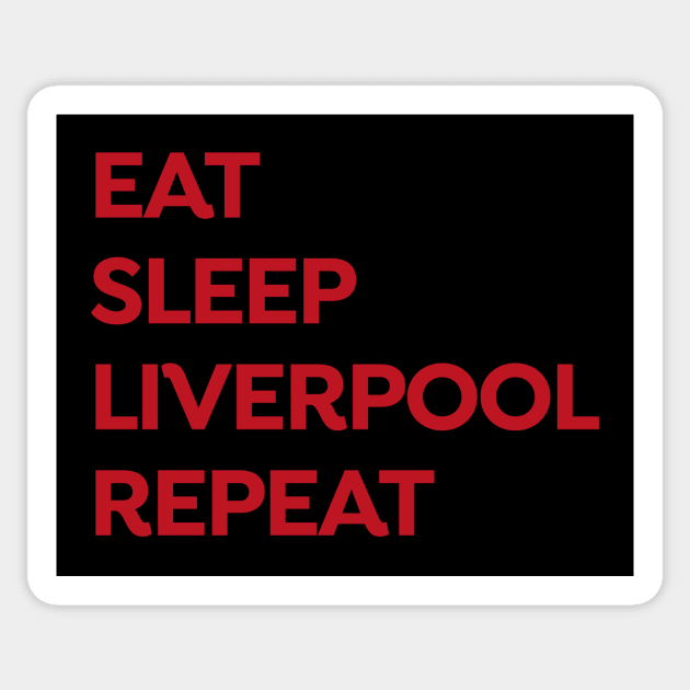 eat - sleep - liverpool - repeat Sticker by ya studio